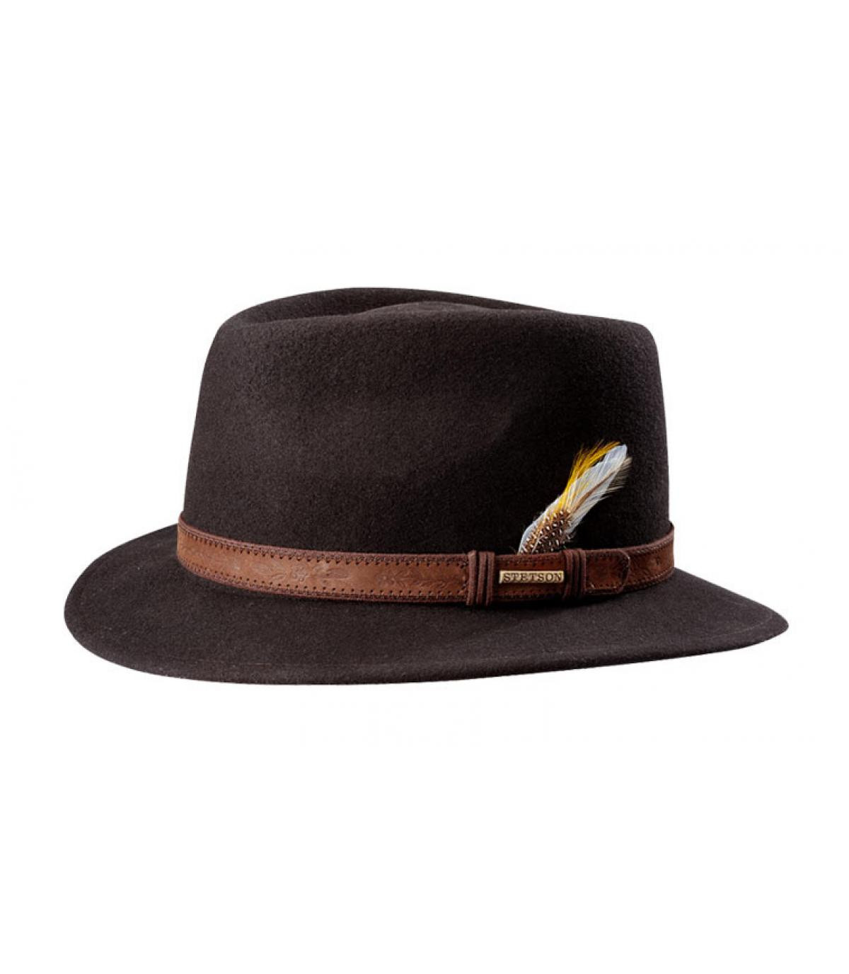 Sombrero classique stetson Merced dark brown